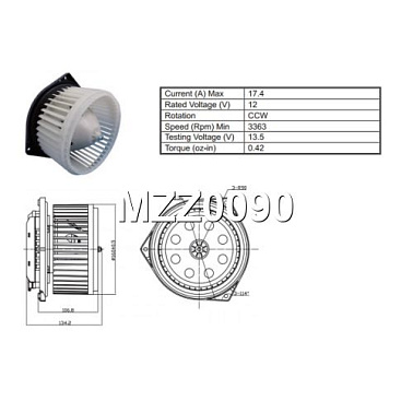 Мотор печки c крыльчаткой KRAUF MZZ0090CD